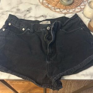 Madewell Black Denim Shorts
